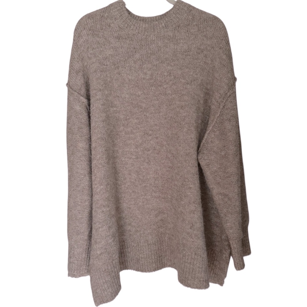 TOPSHOP Oatmeal Oversized Knit Sweater | Size L US 12
